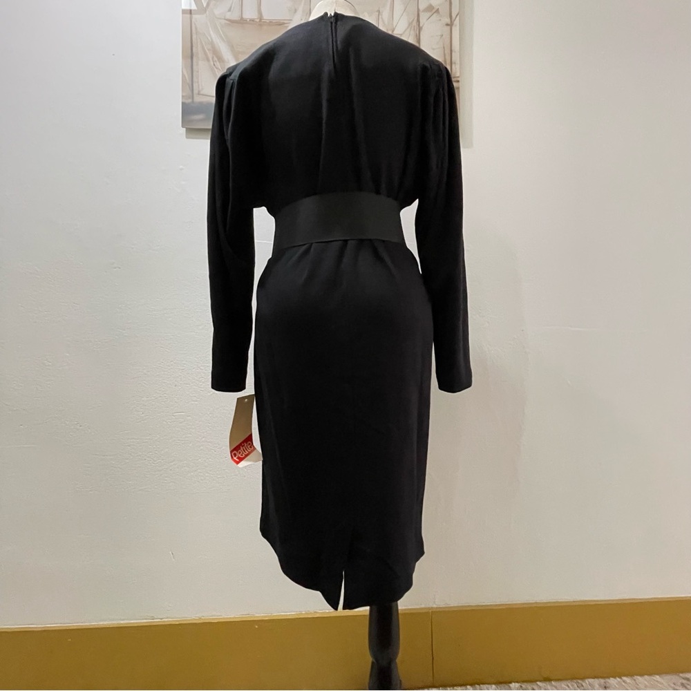 Black Knit Bat Wing Puffed Sleeve Dress New Cozy Dress Size: Medium ✨ - Picture 6 of 9